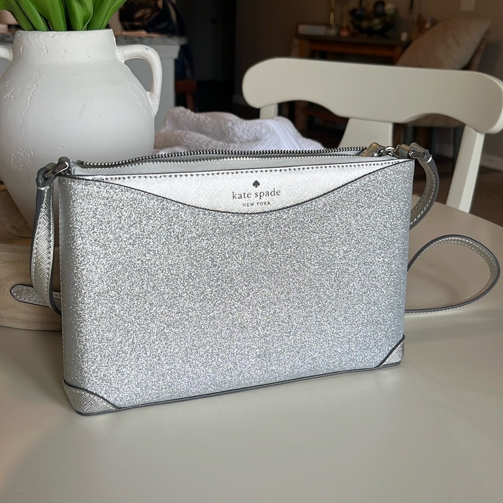 Kate Spade Sparkly Silver Crossbody